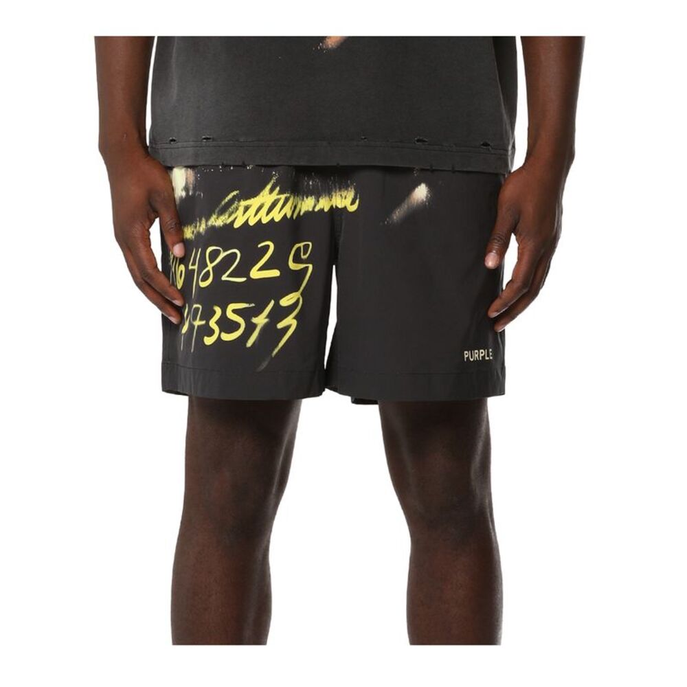 Purple Brand Swimming Shorts All Round Mens Black P504